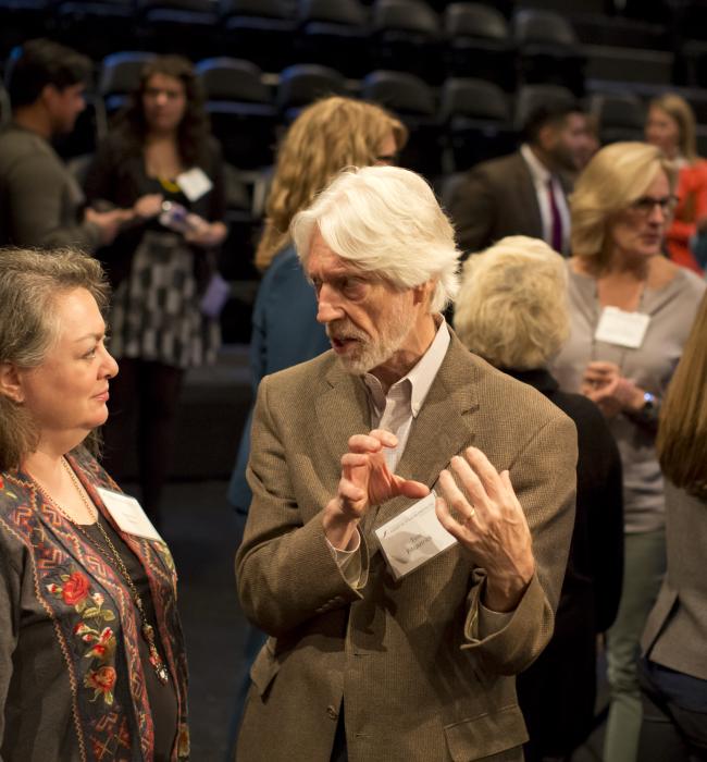 People talking at a meeting