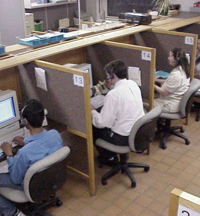 Students sitting at computers