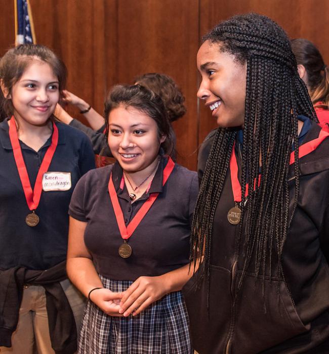 students smiling