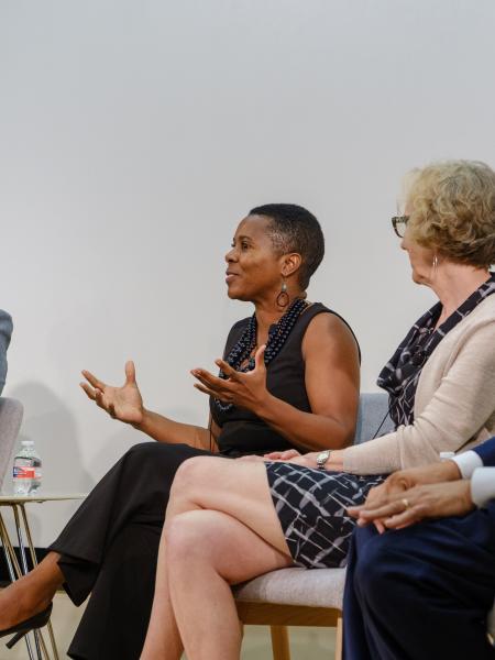 Lebermann Forum- four people talking onstage